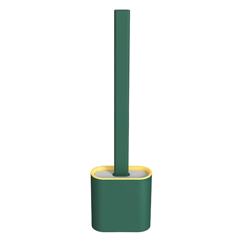 Manufacturer's Original Soft Rubber Toilet Brush Sandwich Soft Rubber Long Handle No Dead Corner Cleaning Brush Set Wall Hanging Toilet Brush