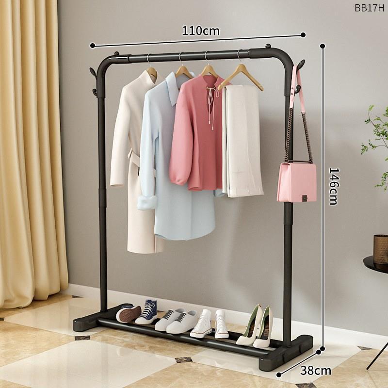 piso percha de ropa dormitorio plegable grueso grueso pequeño interior de plástico percha de ropa doméstica doble varilla balcón