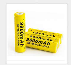 GIF 18650 lithium battery 9900mah 3.7V explosion-proof flashlight LED battery foreign trade