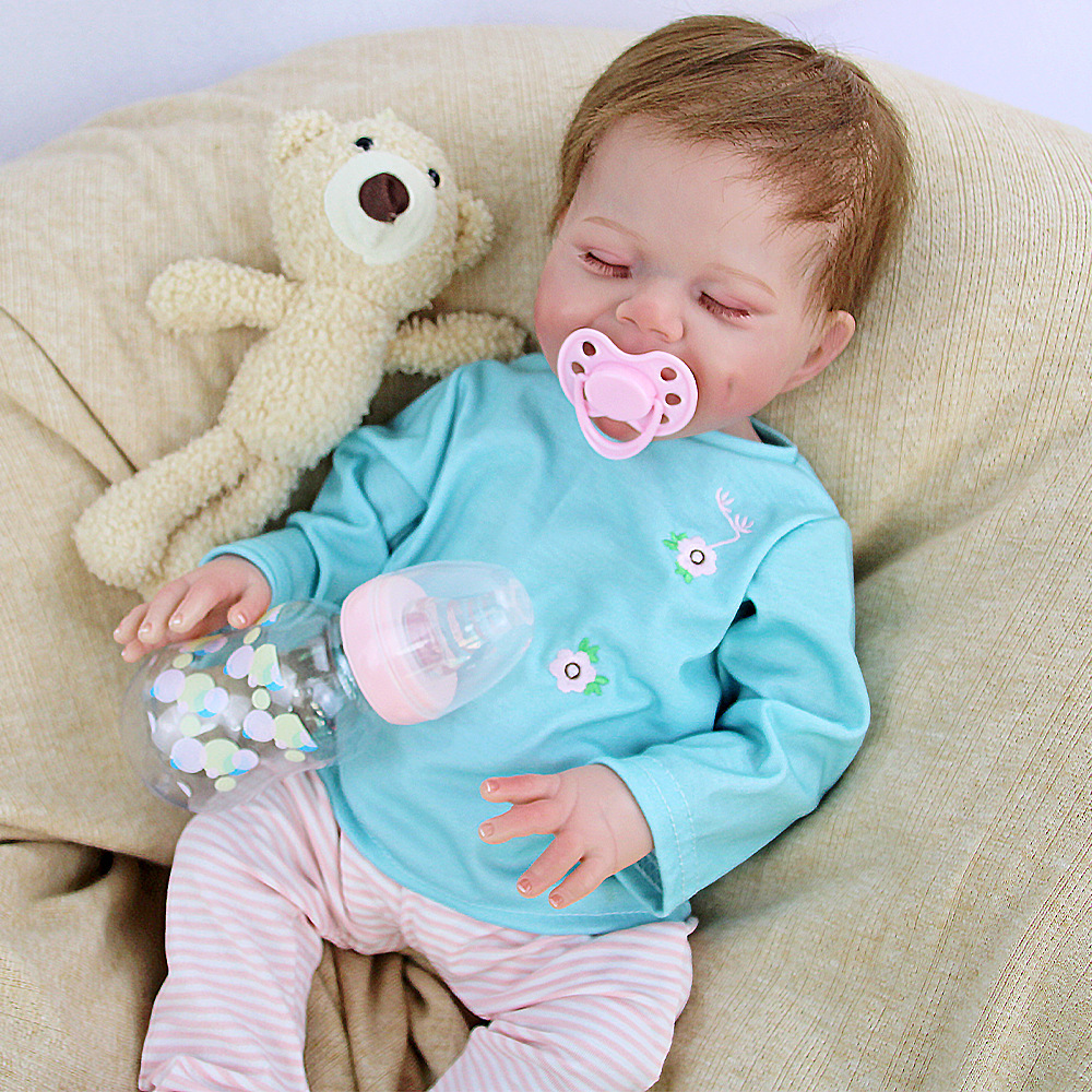 18 muñecas rnD pintadas muñecas 3D pr cambiar bebé abool sonriente pulgadas