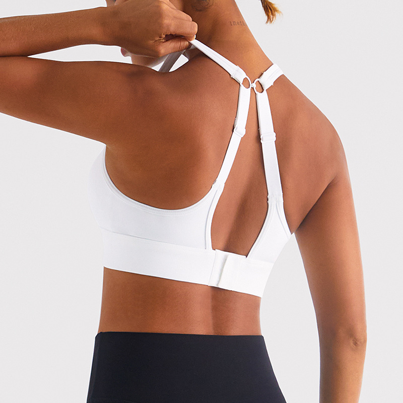 Sujetador deportivo push-up a prueba de golpes para mujer, ropa exterior, sujetador con espalda hermosa, para yoga, fitness, correr, que absorbe la humedad, chaleco acolchado.