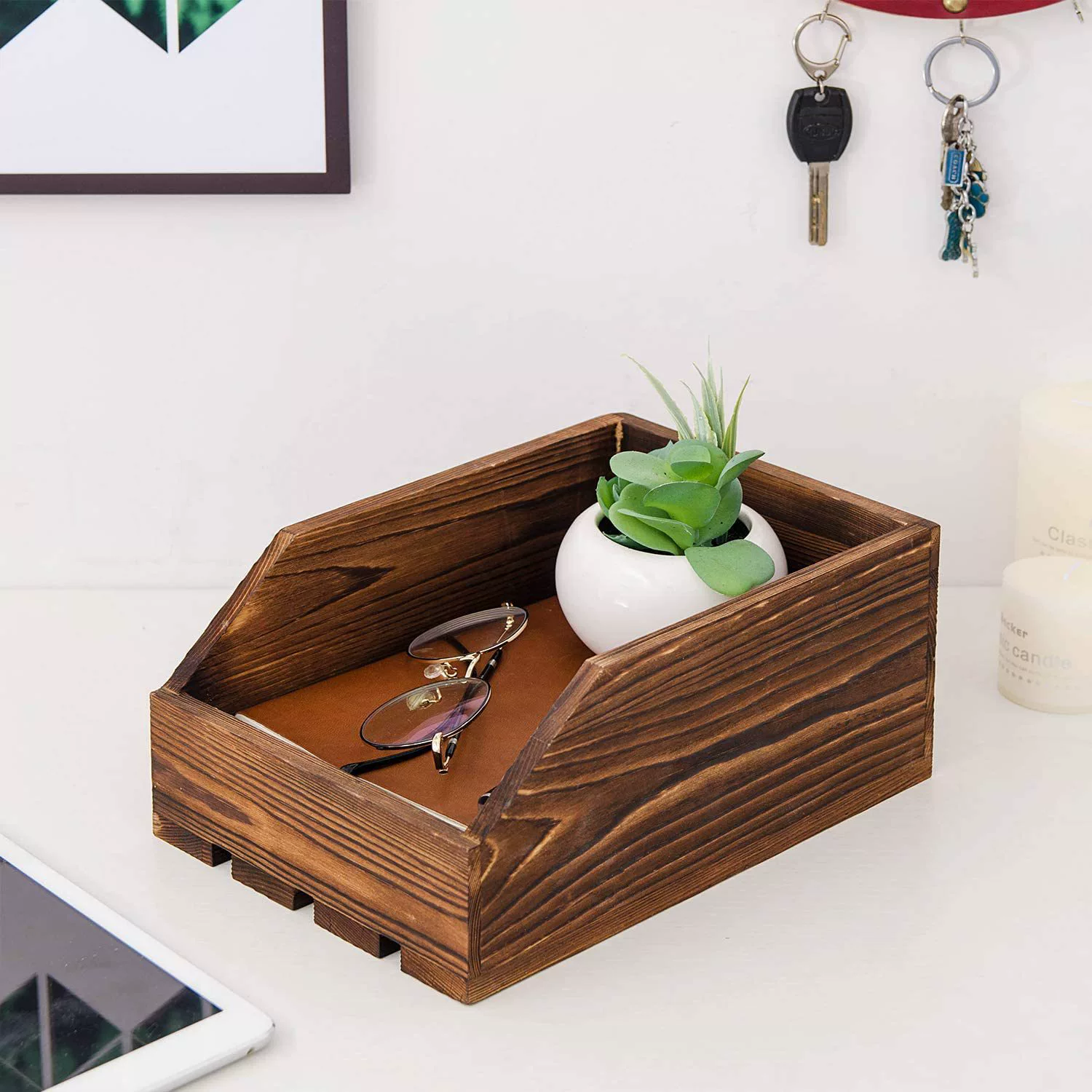 Деревянный ящик для хранения без крышки настольное хранилище Квадратный маленький деревянный ящик бытовой балкон деревянный ящик для хранения растений
