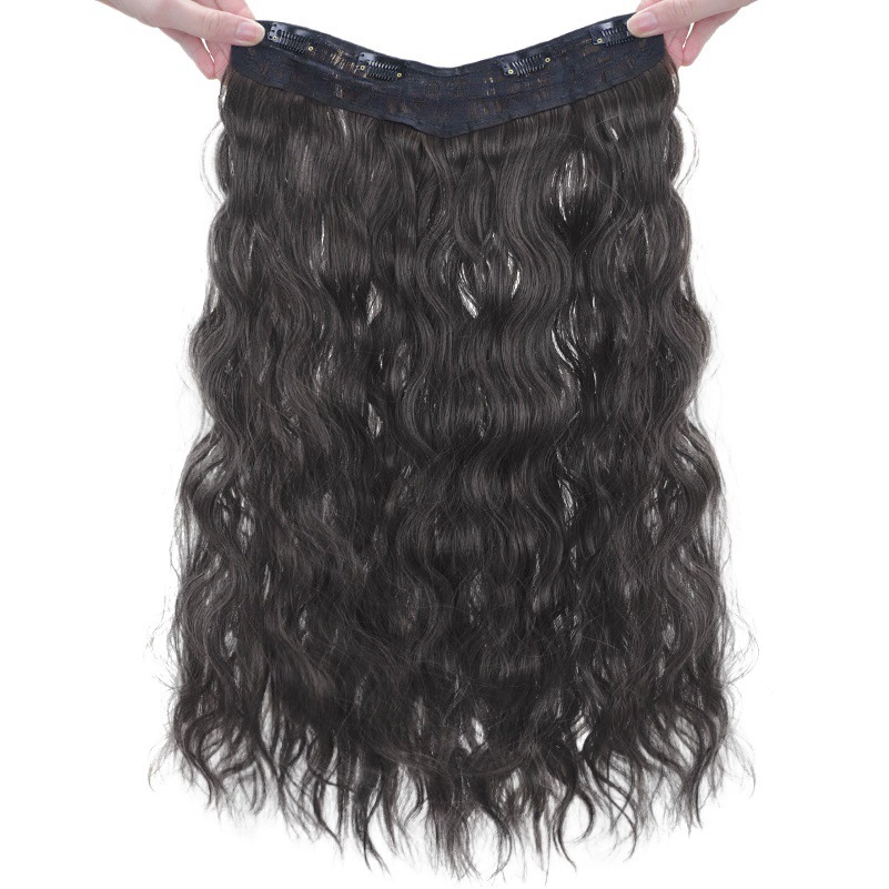 V-образный парик женские длинные вьющиеся волосы большие волны водяной ряби