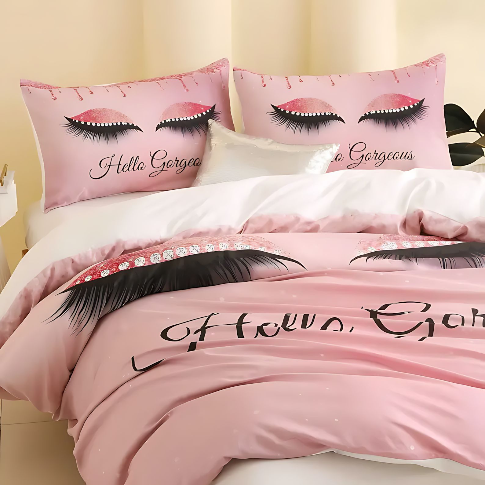 TUME / JIT transfronterizas pestañas largas impresión digital 3D abrasión colchón conjunto de almohada para diseñar