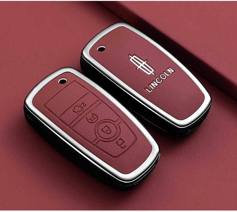 Suitable for Lincoln Aviator key case, 25 models of Lincoln Z, Navigator, Aviator, Continental Navigator car key cover for men