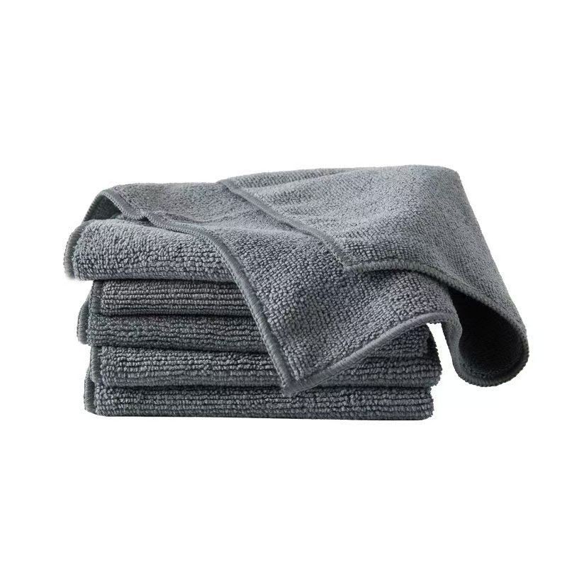회색 워프 니트 타월