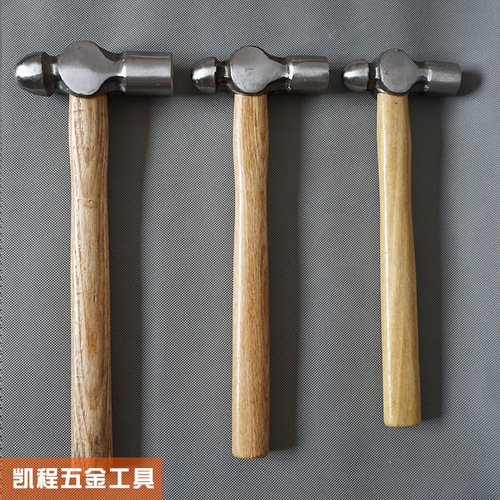 Manufacturer wholesale household hardware tools wooden handle nipple hammer hammer high quality carbon steel hammer Kaicheng brand round peen hammer