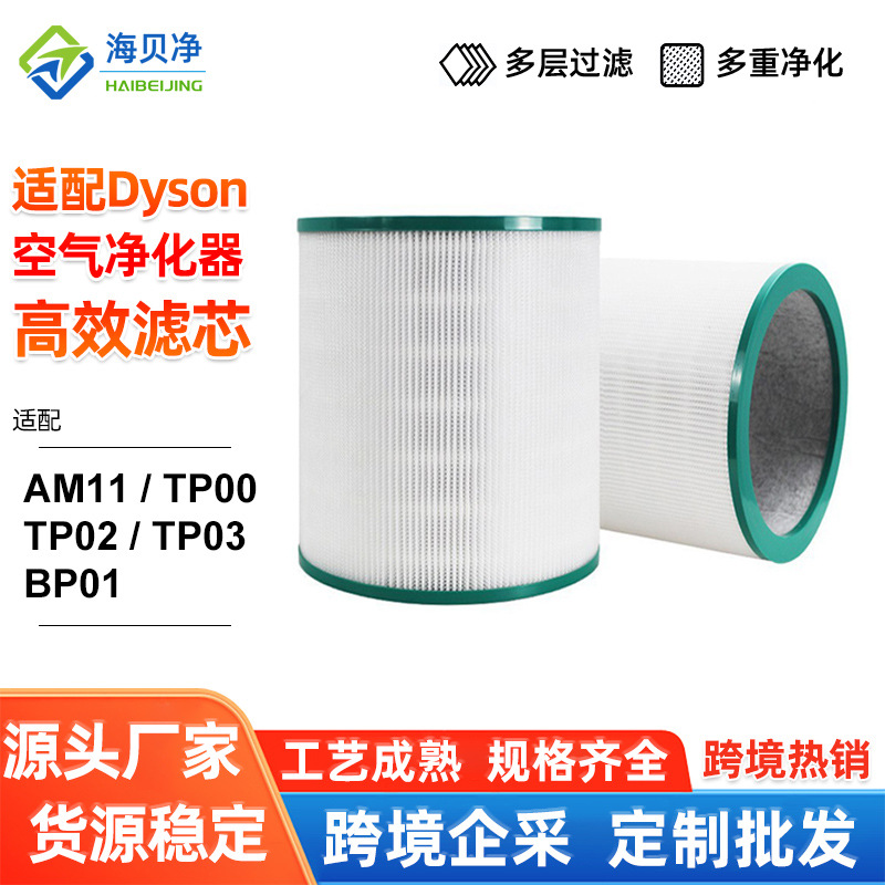 适配dyson空气净化滤网 TP02/AM11/BP01戴森无叶风扇高效复合滤网