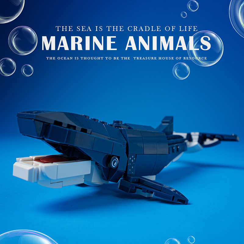 海洋生物動物ロブスターサメカニクジラ子供知育互換レゴ積み木子供玩具|undefined