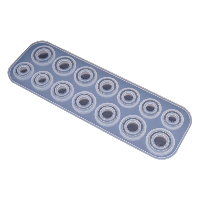 Yu meiren DIY cristal epoxi anillo completo molde toda la placa anillo de diamante redondo de silicona molde de la joyería