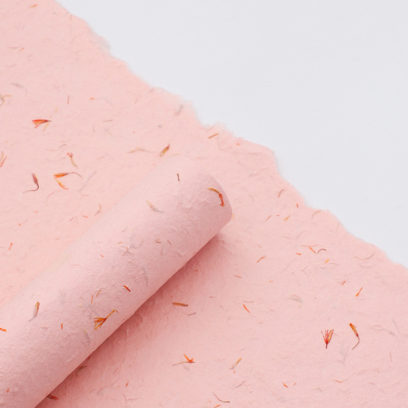 pétalos desgarrados mano Dongba papel embalaje de flores de alta textura materiales hechos a mano papel de envoltura de flores plantas creativas papel de arte al por mayor