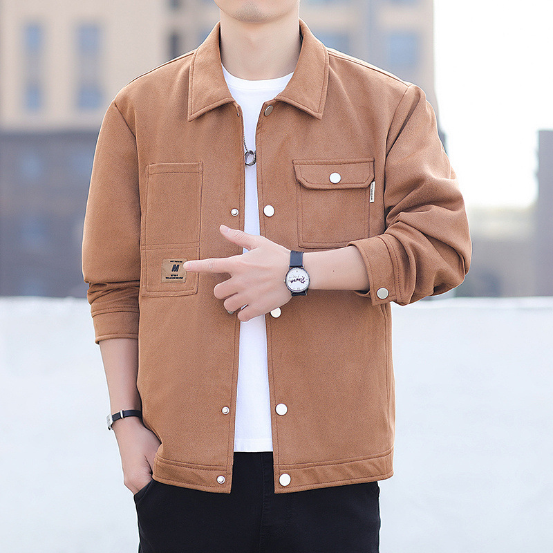 2024 nuevo abrigo de primavera y otoño relajado estilo coreano moda moda hombre guapo ropa de moda chaqueta superior