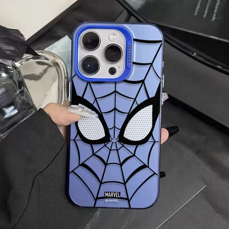 Чехол для телефона (Apple) iPhone 11–17 серии, матовый дизайн Spider-Man, лёгкий 10 г