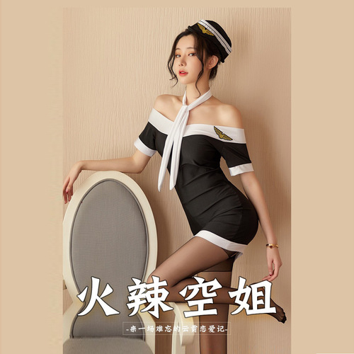 Factory direct sales sexy fresh sexy underwear stewardess student uniform suit policewoman passionate perspective cross-border distribution