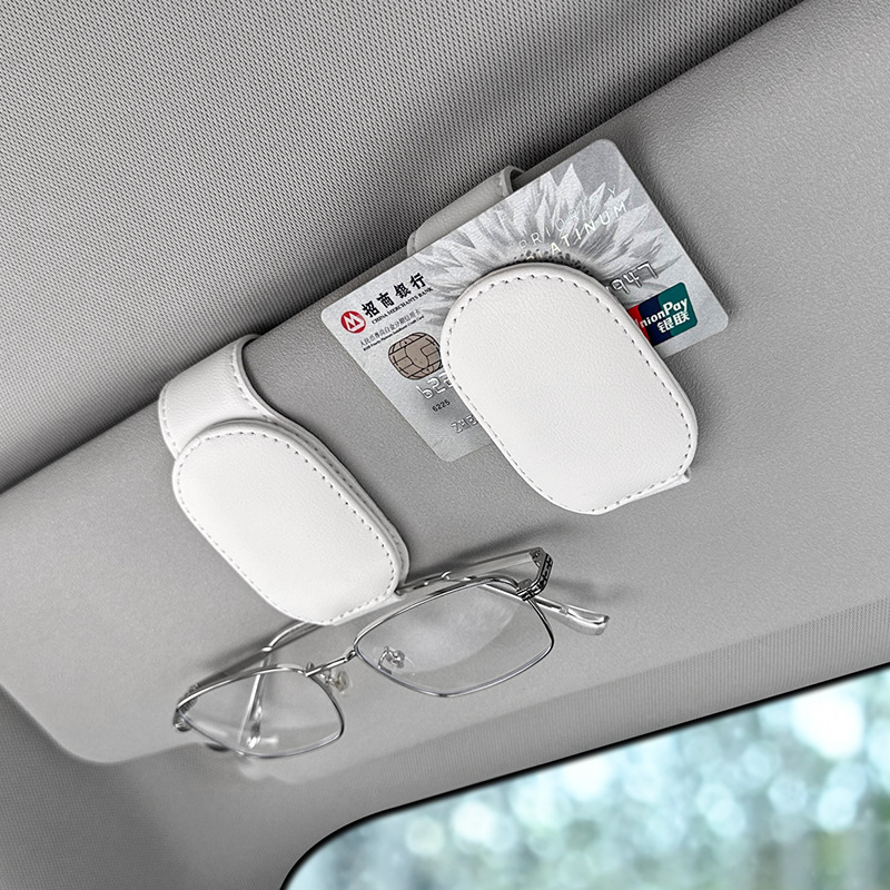 Car Sun Visor Glasses Clip Multi-functional Card Holder Storage Car Sunglasses Storage Creative Bill Holder In The Car
