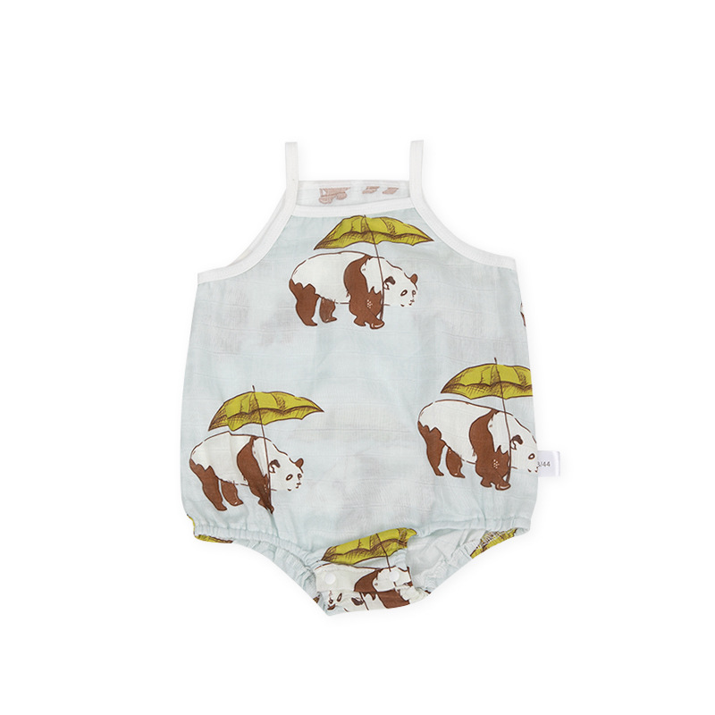 Japón y Corea del Sur traje de escalada de tirantes fino nuevo 2023 ropa para niños estampado de verano bebé lindo mameluco de una pieza coreano