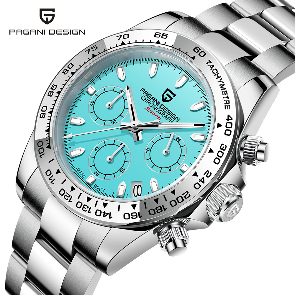 Bojiani Pagani diseño reloj de hombre multifunción cronógrafo reloj de cuarzo para hombre PD1727