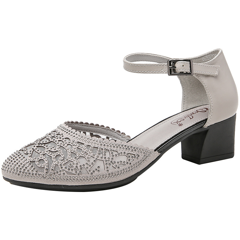 C4752 1220K GIÀY DÉP SANDAL NỮ RUITDT LƯỚI MỎNG GÓT VUÔNG MÙA HÈ TRUNG NIÊN THOÁNG KHÍ QUAI HẬU GIÀY DÉP NỮ DA BÒ G04 SẢN PHẨM MỚI