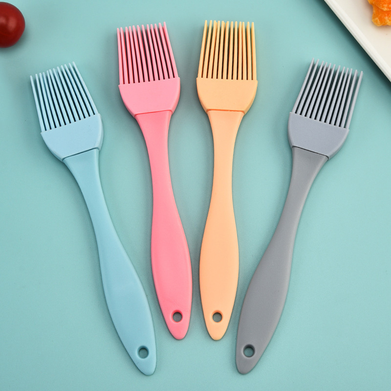 Food Grade Silicone Oil Brush Split Barbecue Brush Kitchen Household Baking Tools High Temperature Resistant Pancake Brush Oil Brush