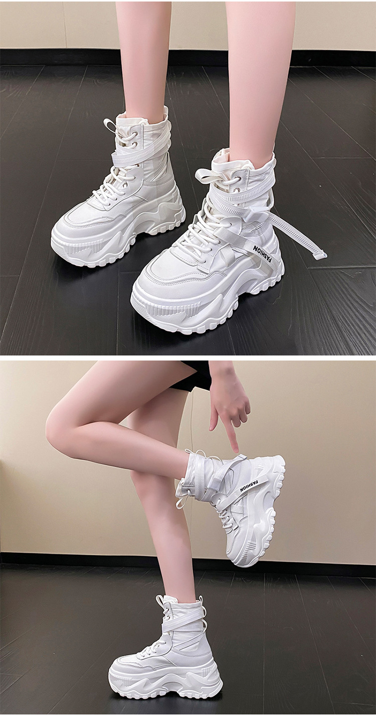 Women's Casual Dad Shoes Thick Bottom Platform Trainers For Girls_voghion.com