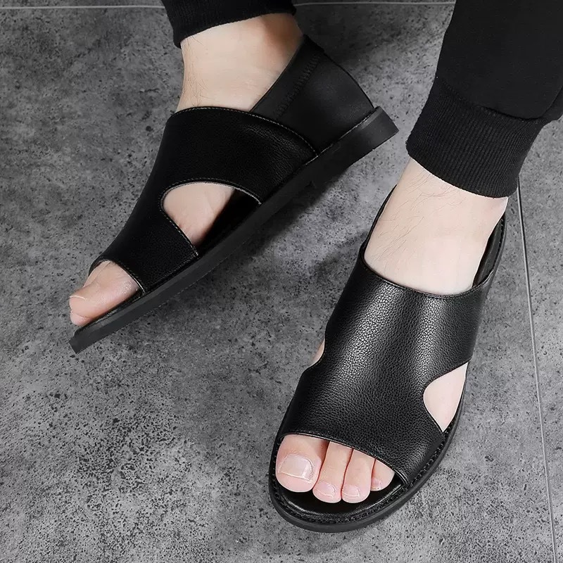 top Quality Summer New Style Flat Lightweight Sandals For Foreign Trade, Middle-Aged Men's Outdoor Fashion Roman Beach Slippers_voghion.com