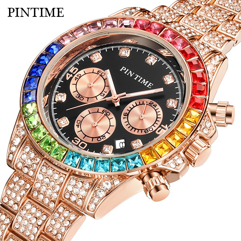 A Drop-Shipping Product Rainbow Di Cross-Border Popular Watch for Men and Women Niche High-End Waterproof Quartz Watch Watch