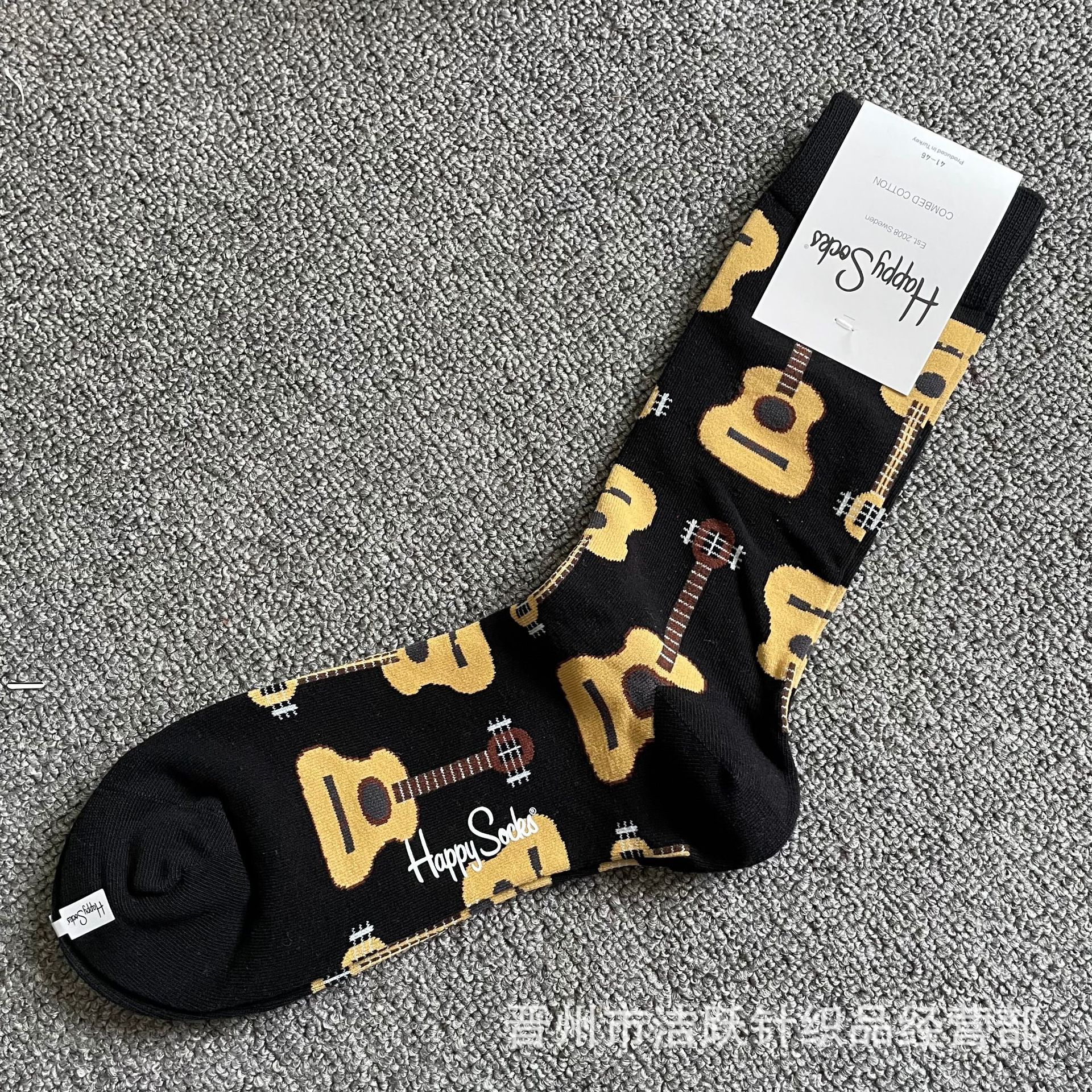 Happy socks新品高品质ハイレザー男性ソックススウェーデンコットンソックスファッションソックスカップルinsロング美脚ソックス