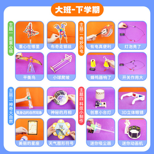 Science experiment material package for large class science and technology small production small invention kindergarten handmade diy creative set