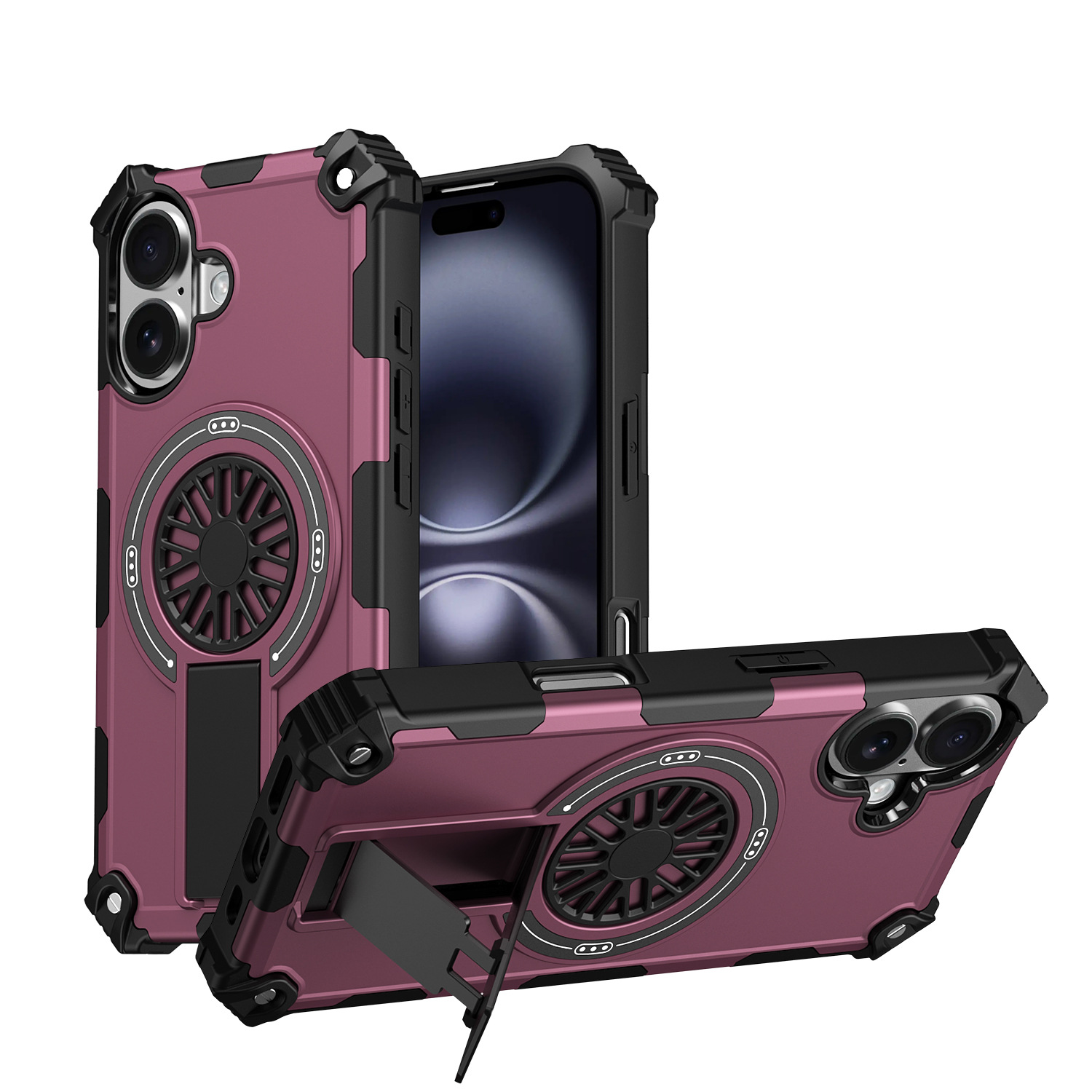 Funda para teléfono móvil de la serie Guardian IP16 IP15 fuerte magnético IP14 serie soporte de coche de carga inalámbrica giroscopio giratorio