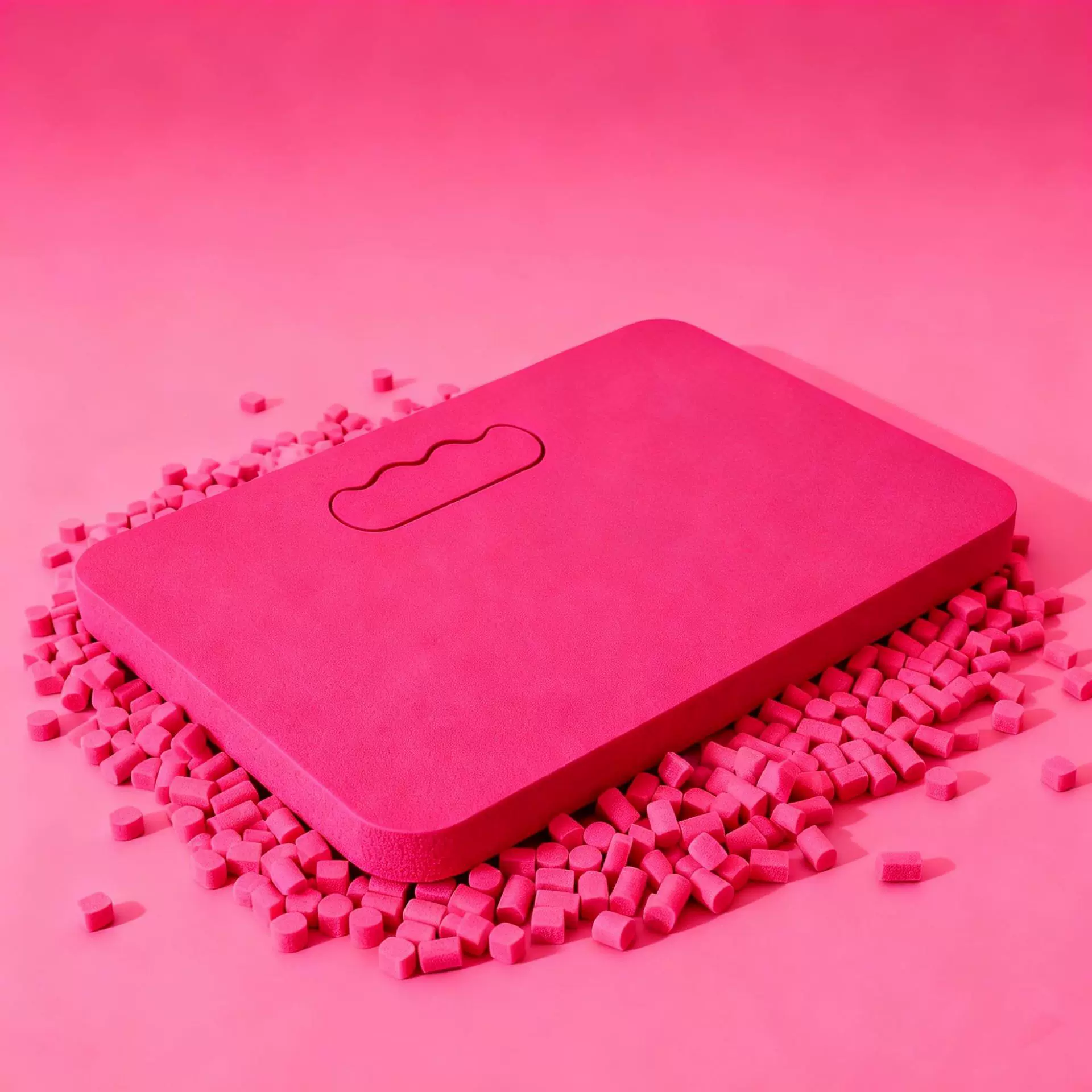 防滑加厚健身垫橡胶跪垫510*380*38mm健腹轮NBR材质家用减震隔音