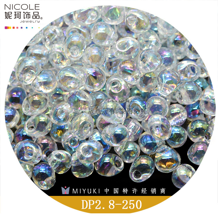 Japón MIYUKI yuxing DP2.8MM gota de agua granos del arroz transparente serie 10gDIY accesorios la joyería pulsera accesorios