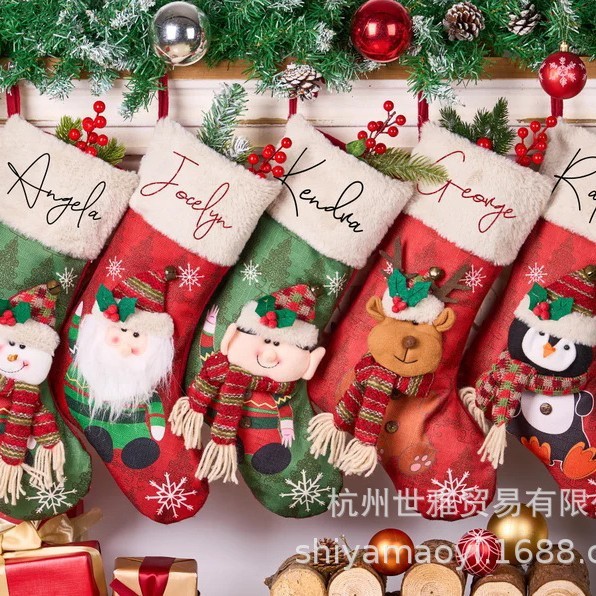 クロスボーダーカスタマイズされたクリスマス装飾用品靴下ギフトバッグクリスマスツリー吊り下げキャンディーバッグクリスマスツリーウィンドウ装飾|undefined