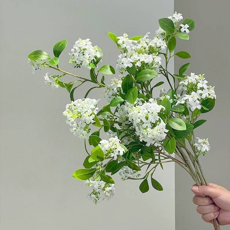 Qianxiang Artificial Flower Fake Flower Decoration High-end Flower High-end Light Luxury Living Room Dining Room Desktop Decoration Osmanthus