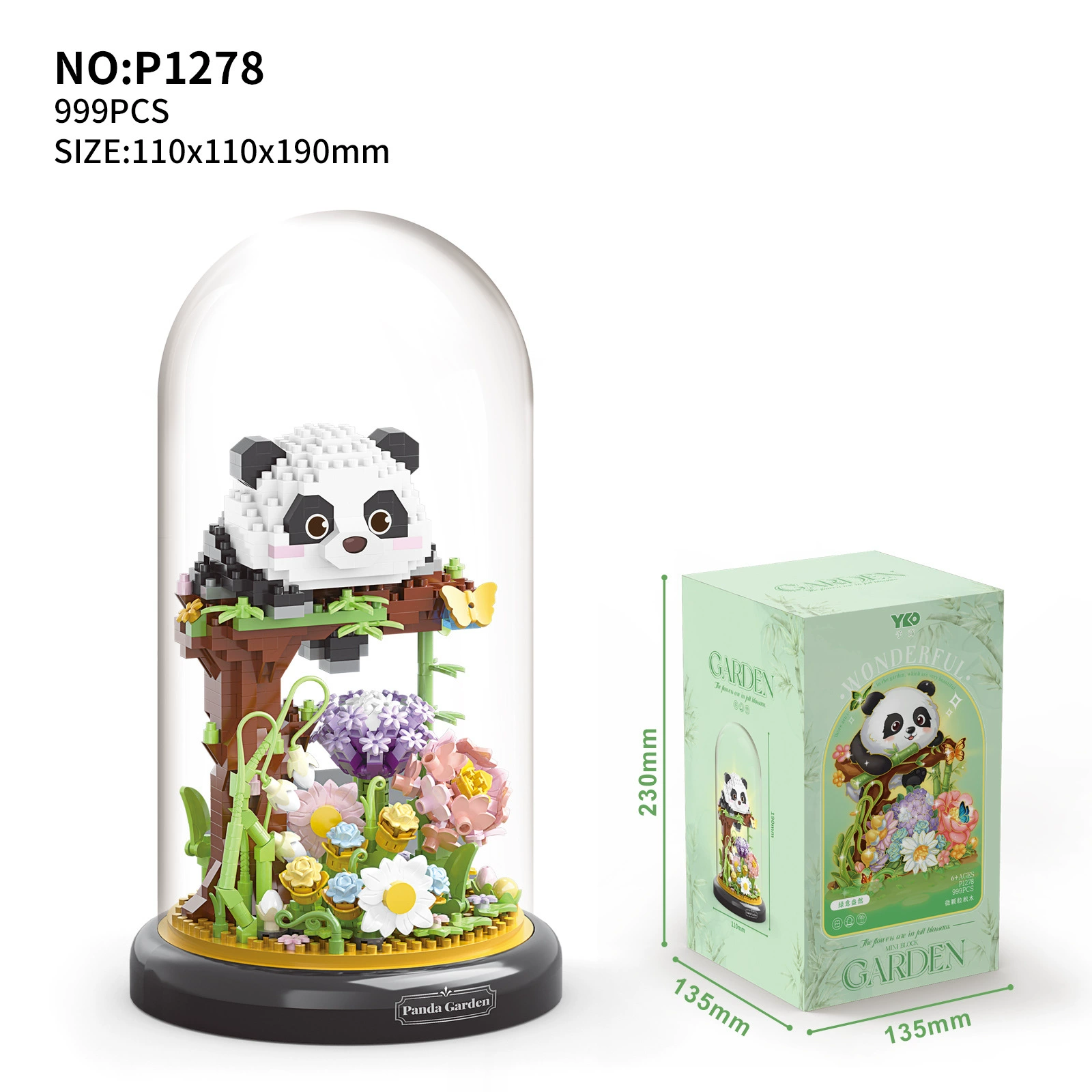 Building Block Panda Set (Lego) — Mini collectible figures, multi-style options