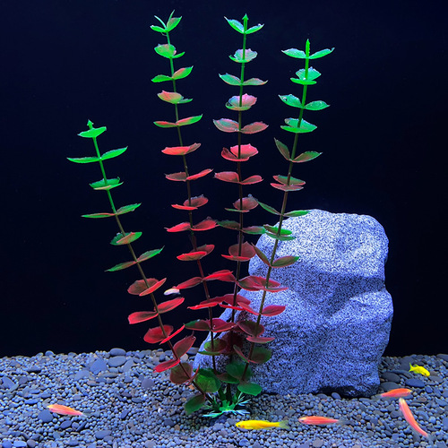 New aquarium landscape decoration plastic fake seaweed flowers simulated plants sea grass aquarium supplies soft leaves