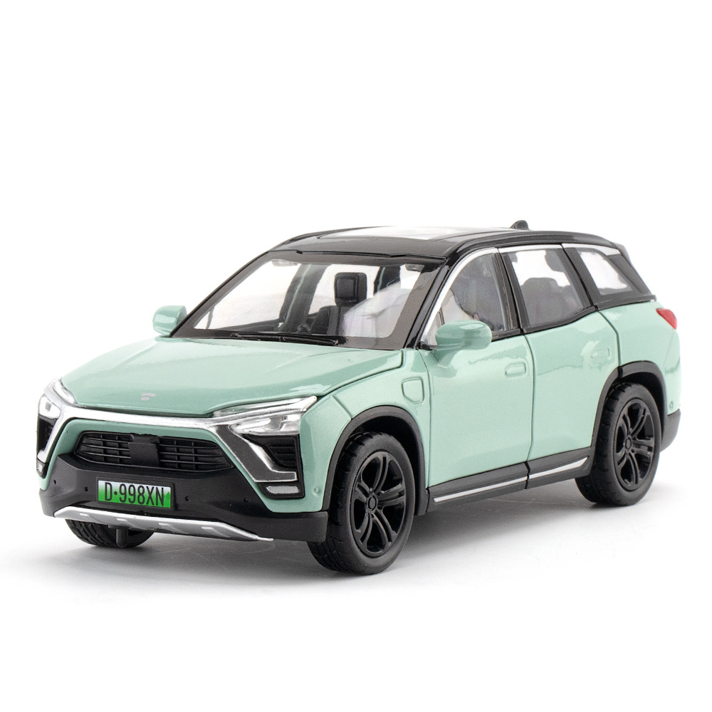 (Boxed) Simulation 1:32 ES8 Alloy New Energy Car Model Figurine Children's Toy Sound and Light OEM 