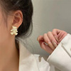 Advanced fuchsia earrings, ear clips, accessory, bright catchy style, high-quality style, wholesale