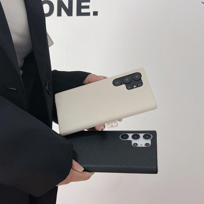简约个性创意皮纹适用三星s23fe/s24ultra手机壳s22/A34/A24/A13
