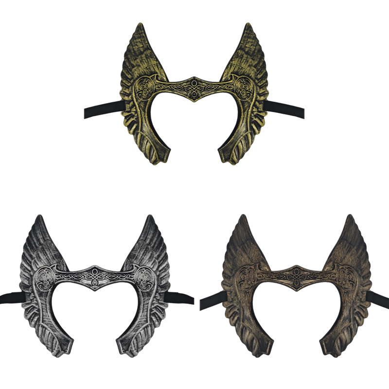 Nuevo dios de la guerra vikingo máscara retro Halloween atmósfera animación espectáculo escenario accesorios juguetes decorativos