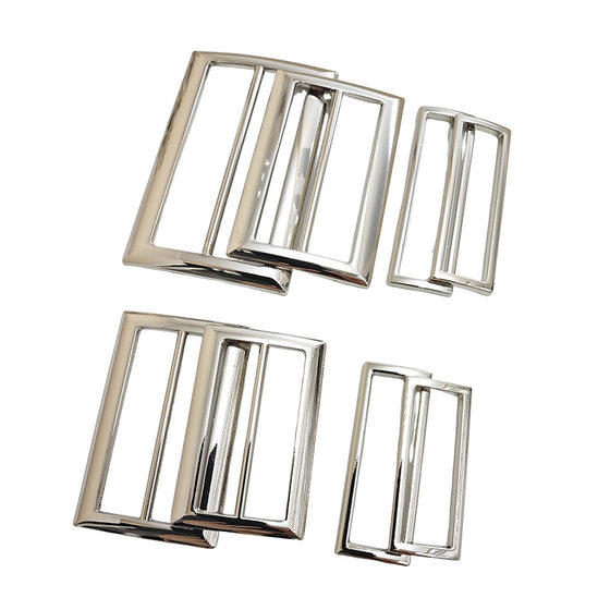 New Metal Japanese Buckle Square Waist Adjusting Buckle Alloy Belt Buckle Three Pin Buckle Metal Hardware Accessories