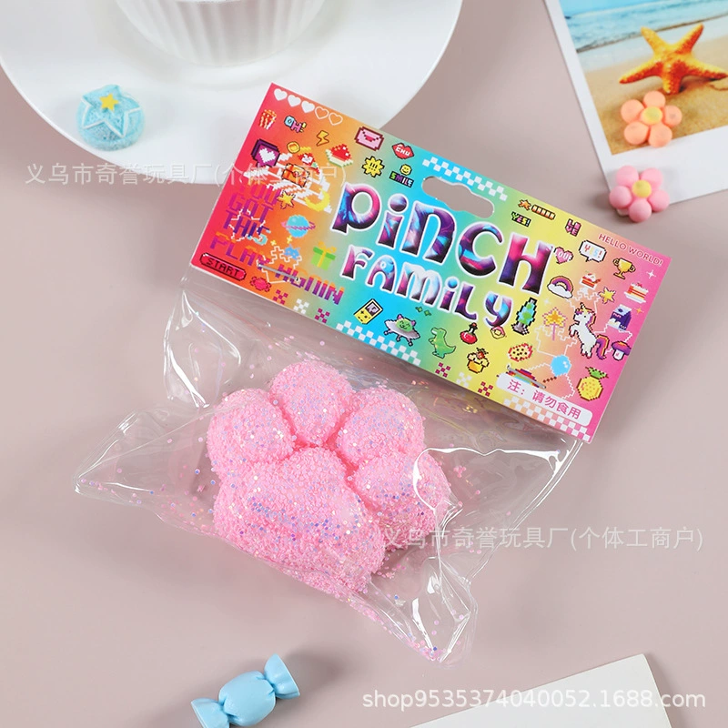 Маленькая красная книга новая вспышка блесток милая симуляция кошачьих когтей щепотка супер мягкая Q-пуля распаковать вентиляцию игрушка щепотка