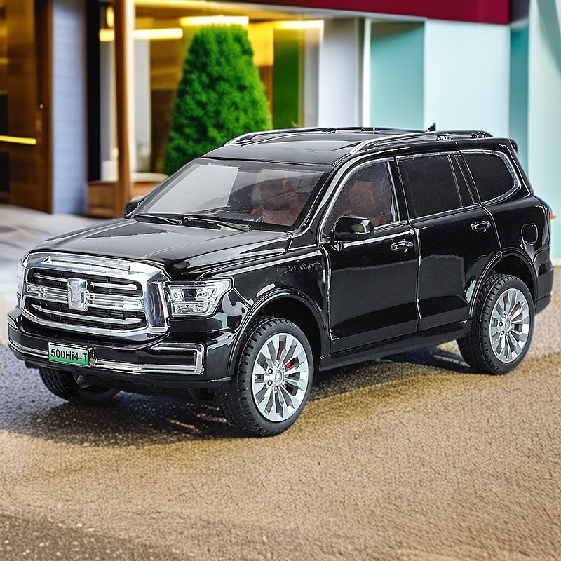 Zhiguan Tianxia 1/24 Tank 500 Alloy Car Model Huili Acousto-Optic Toy Off-Road Vehicle Simulation Metal Car