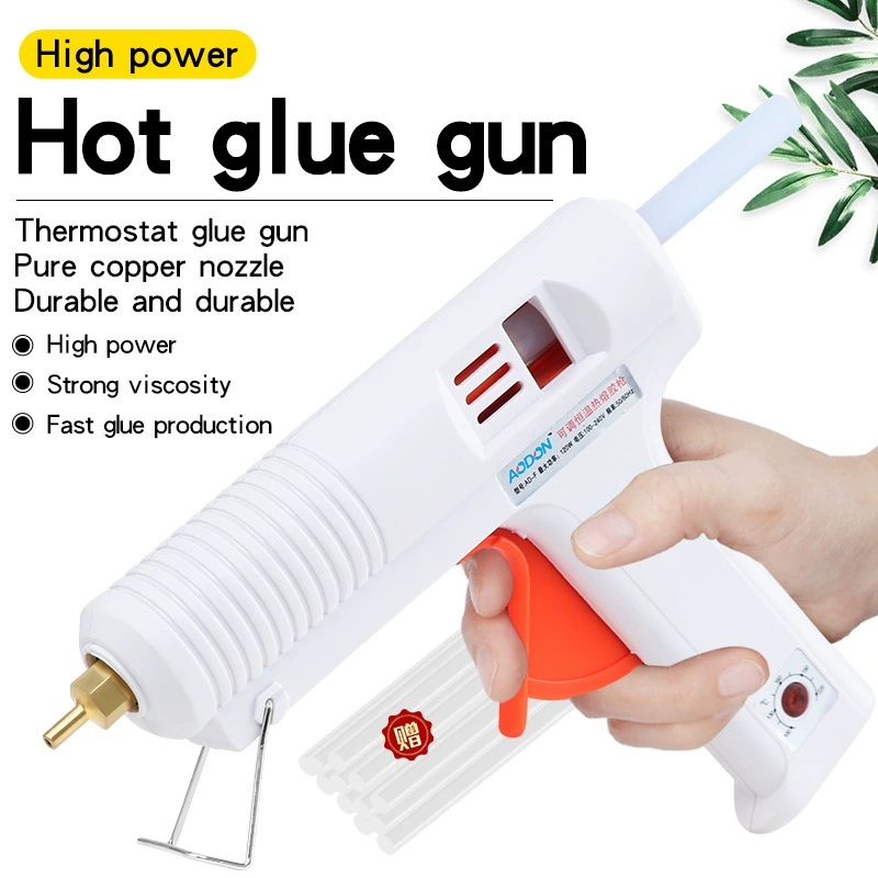 Трансграничный тщательно отобранный промышленный термоплавкий клеевой пистолет с регулируемой температурой 120 Вт, сопло из чистой меди, бытовой термоплавкий клеевой пистолет ручной работы, 11 мм
