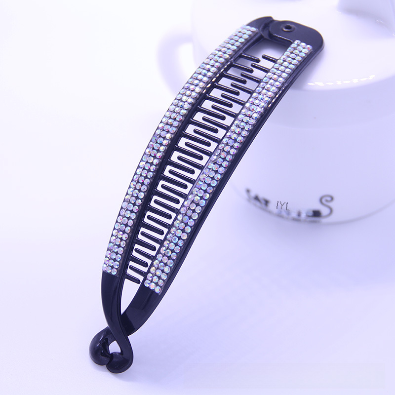 Accessoires pour cheveux de Corée du Sud haut de gamme strass tout assorti queue de cheval poisson épingle à cheveux exquise faite à la main pince à poisson noir boutique approvisionnement_voghion.com