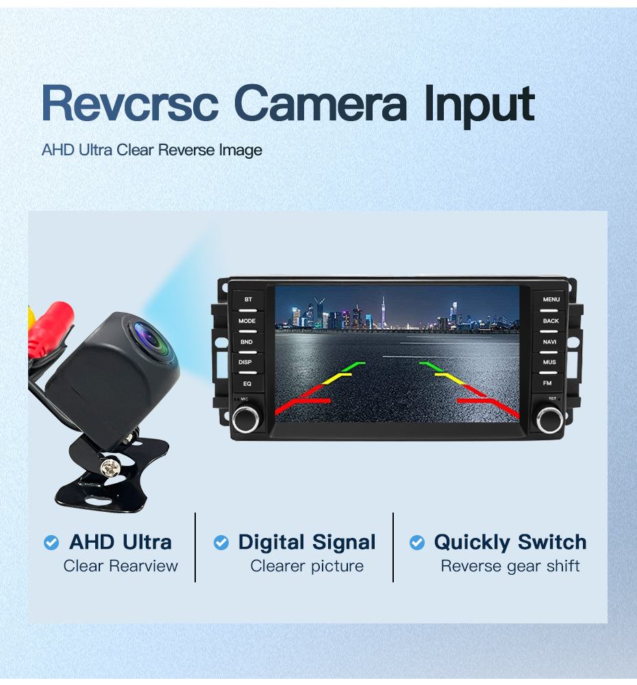 Suitable for Jeep Wrangler, Compass, Patriot Car Central Control Screen Navigation, Reversing Image, Car Play