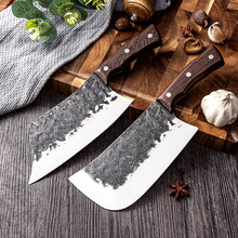锻打刀老式铁菜刀家用不锈钢厨师专用锋利斩切刀切菜切肉刀批发