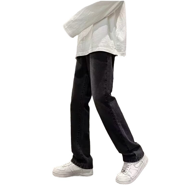 Vaqueros guapos de todo fósforo de la calle americana pantalones holgados de hollín casuales rectos para hombres