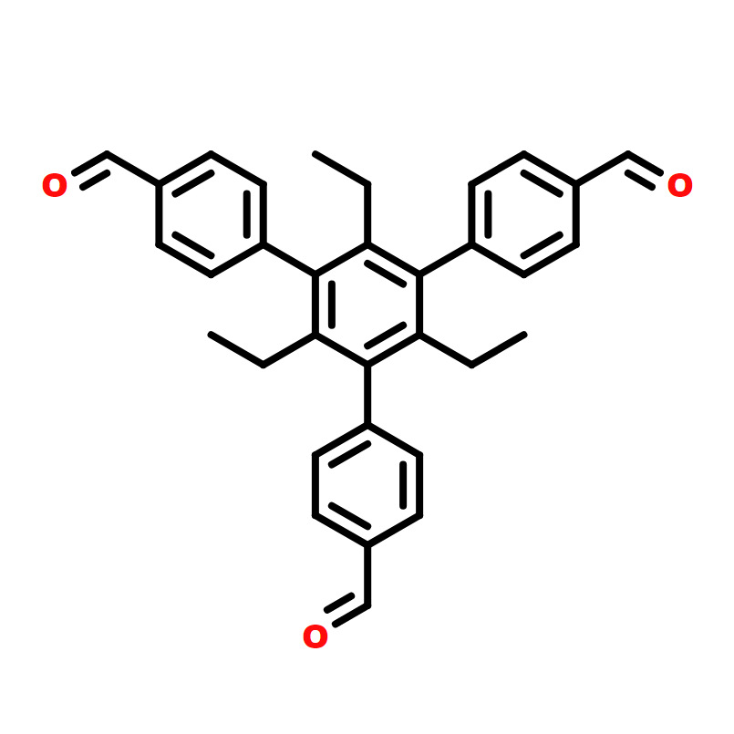 CAS号2195343-69-0；1,3,5-三乙基-2,4,6-三(4'-醛基苯基)]苯现货