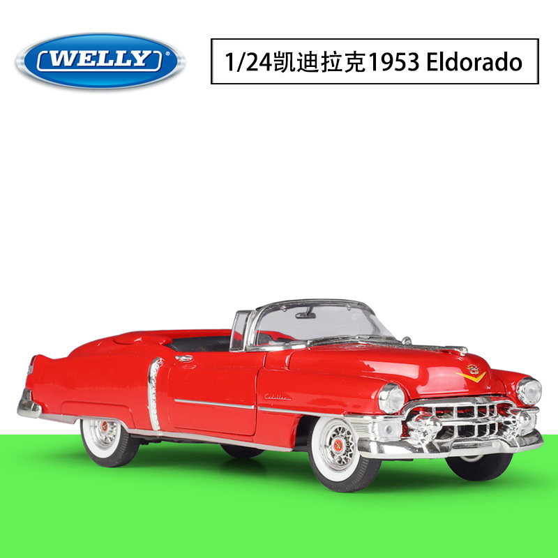 WELLY Willy 1:24 Cadillac 1953Eldorado simulation alloy car model collection ornaments WELLY Willy 1:24 Cadillac 1953Eldorado simulation alloy car model collection ornaments