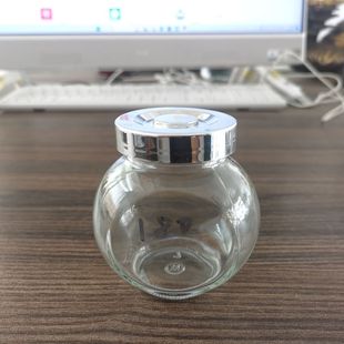 In-Stock 280 Flat Drum Glass Jars for Seasoning Storage, Candy Sealing, Creative Jars, Creative Sealed Containers
